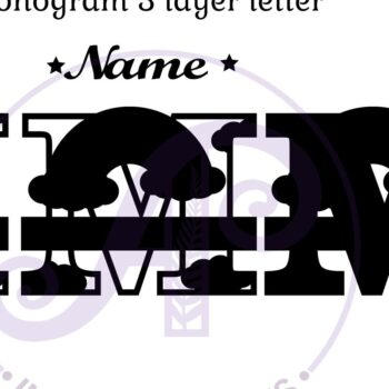 Intra απο ξύλο plywood 3mm-4mm πάχος – Rainbow Monogram Letter M Αρχείο Δίασταση  20x20 cm INTRAFABR-70085767 - Image 2