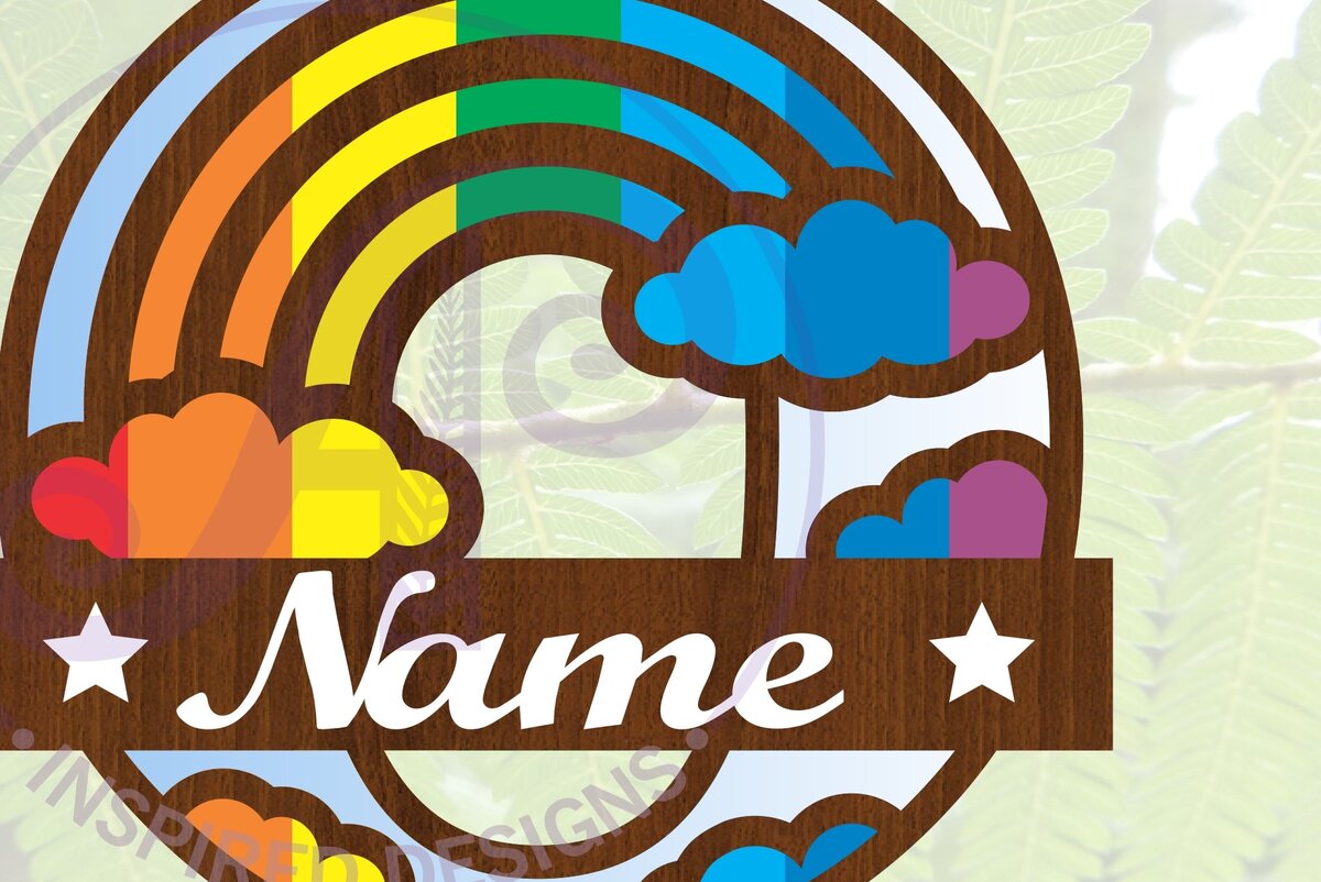 Intra απο ξύλο plywood 3mm-4mm πάχος – Rainbow Monogram Letter O Αρχείο Δίασταση  20x20 cm INTRAFABR-70085856