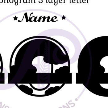 Intra απο ξύλο plywood 3mm-4mm πάχος – Rainbow Monogram Letter O Αρχείο Δίασταση  20x20 cm INTRAFABR-70085856 - Image 2