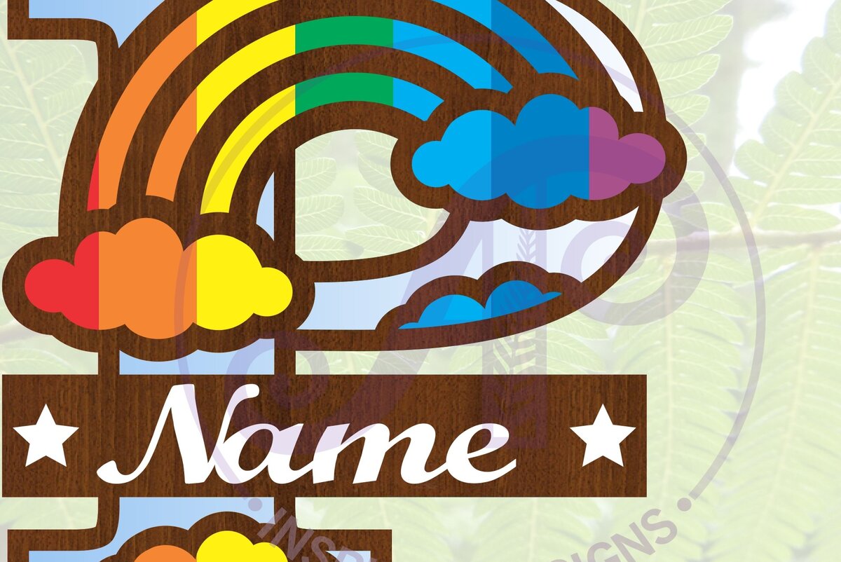 Intra απο ξύλο plywood 3mm-4mm πάχος – Αρχείο Rainbow Monogram Letter P Δίασταση  20x20 cm INTRAFABR-70085866