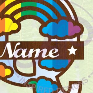 Intra απο ξύλο plywood 3mm-4mm πάχος – Αρχείο Rainbow Monogram Letter Q Δίασταση  20x20 cm INTRAFABR-70085880