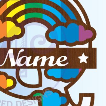 Intra απο ξύλο plywood 3mm-4mm πάχος – Αρχείο Rainbow Monogram Letter Q Δίασταση  20x20 cm INTRAFABR-70085880 - Image 3