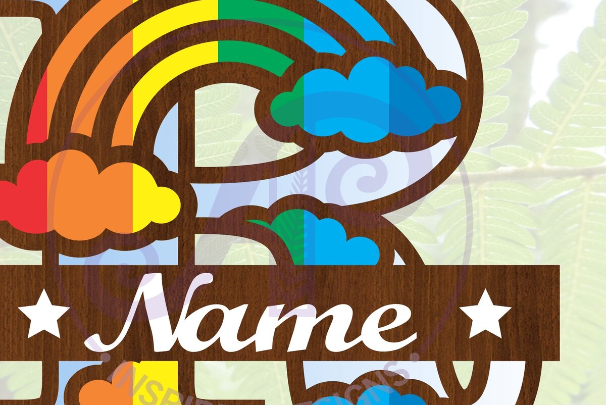 Intra απο ξύλο plywood 3mm-4mm πάχος – Αρχείο Rainbow Monogram Letter R Δίασταση  20x20 cm INTRAFABR-70085900