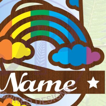 Intra απο ξύλο plywood 3mm-4mm πάχος – Αρχείο Rainbow Monogram Letter S Δίασταση  20x20 cm INTRAFABR-70085921 - Image 1