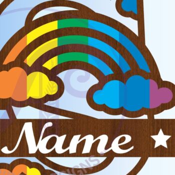 Intra απο ξύλο plywood 3mm-4mm πάχος – Αρχείο Rainbow Monogram Letter S Δίασταση  20x20 cm INTRAFABR-70085921 - Image 2