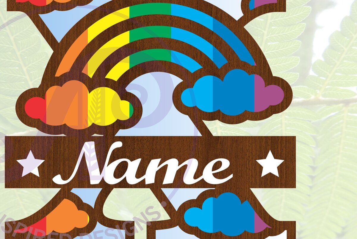 Intra απο ξύλο plywood 3mm-4mm πάχος – Αρχείο Rainbow Monogram Letter X Δίασταση  20x20 cm INTRAFABR-70085967