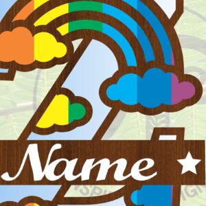 Intra απο ξύλο plywood 3mm-4mm πάχος – Αρχείο Rainbow Monogram Letter Z Δίασταση  20x20 cm INTRAFABR-70085998