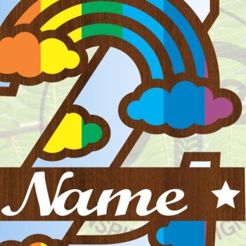 Intra απο ξύλο plywood 3mm-4mm πάχος – Αρχείο Rainbow Monogram Letter Z Δίασταση  20x20 cm INTRAFABR-70085998 - Image 1