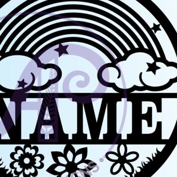 Intra απο ξύλο plywood 3mm-4mm πάχος – Αρχείο περικοπής Name Sign Rainbow Δίασταση  40x30 cm INTRAFABR-67414147 - Image 3