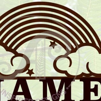 Intra απο ξύλο plywood 3mm-4mm πάχος – Αρχείο περικοπής Name Sign Rainbow Δίασταση  40x30 cm INTRAFABR-65165181 - Image 1