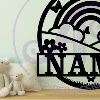 Intra απο ξύλο plywood 3mm-4mm πάχος – Πρότυπο κοπής λέιζερ Name Rainbow Δίασταση 20x20 cm INTRAFABR-99957830 - Image 2