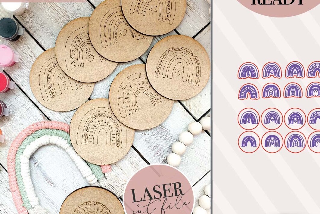 Intra απο ξύλο plywood 3mm-4mm πάχος – Rainbow Paint Kit Δίασταση  20x20 cm INTRAFABR-75552012