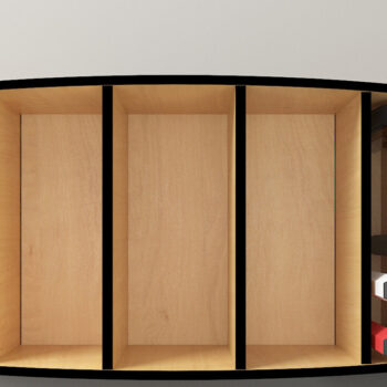 Intra απο ξύλο plywood 3mm-4mm πάχος – Επιτραπέζιο Organizer για στυλό Rainbow 246 Δίασταση  20x20 cm INTRAFABR-48373314 - Image 2