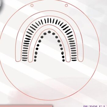 Intra απο ξύλο plywood 3mm-4mm πάχος – Σημάδι ουράνιου τόξου Δίασταση 20x20 cm INTRAFABR-75557091 - Image 2