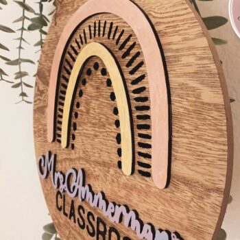 Intra απο ξύλο plywood 3mm-4mm πάχος – Σημάδι ουράνιου τόξου Δίασταση 20x20 cm INTRAFABR-75557091 - Image 3