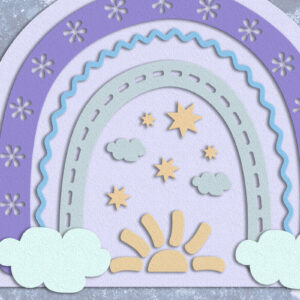 Intra απο ξύλο plywood 3mm-4mm πάχος – Διακοσμητικό πάνελ τοίχου προτύπου Rainbow Δίασταση  40x30 cm INTRAFABR-101333583