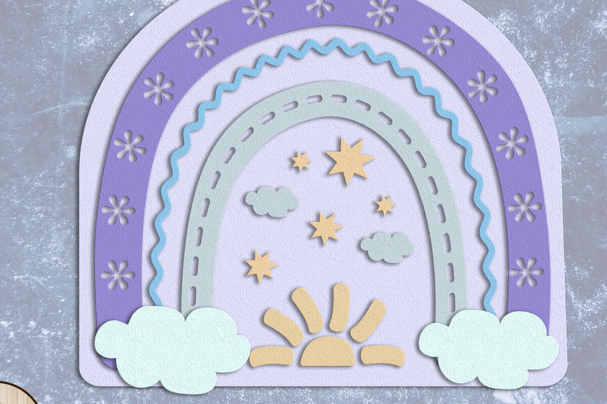 Intra απο ξύλο plywood 3mm-4mm πάχος – Διακοσμητικό πάνελ τοίχου προτύπου Rainbow Δίασταση  40x30 cm INTRAFABR-101333583