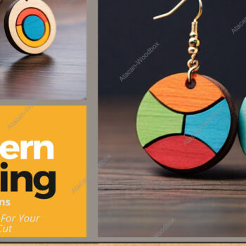 Intra απο ξύλο plywood 3mm-4mm πάχος – Πολύχρωμα σκουλαρίκια λέιζερ με θέμα το ουράνιο τόξο Δίασταση 5x5 cm INTRAFABR-90254743 - Image 1