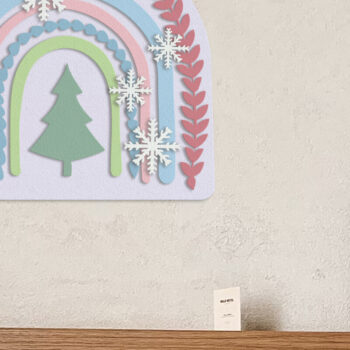 Intra απο ξύλο plywood 3mm-4mm πάχος – Αρχείο κοπής λέιζερ χειμερινής διακόσμησης Rainbow Δίασταση  20x20 cm INTRAFABR-100750184 - Image 2