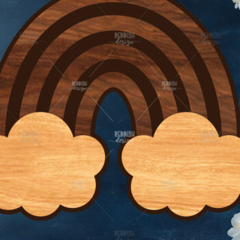 Intra απο ξύλο plywood 3mm-4mm πάχος – Rainbow Wooden Nursery Cut Laser Δίασταση  20x20 cm INTRAFABR-120626882 - Image 1