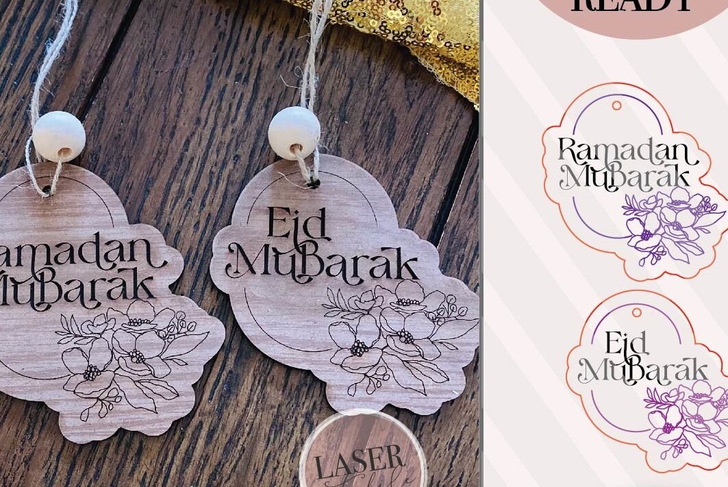 Intra απο ξύλο plywood 3mm-4mm πάχος – Ετικέτες δώρων Ραμαζάνι και ESVG Δίασταση  20x20 cm INTRAFABR-73134048