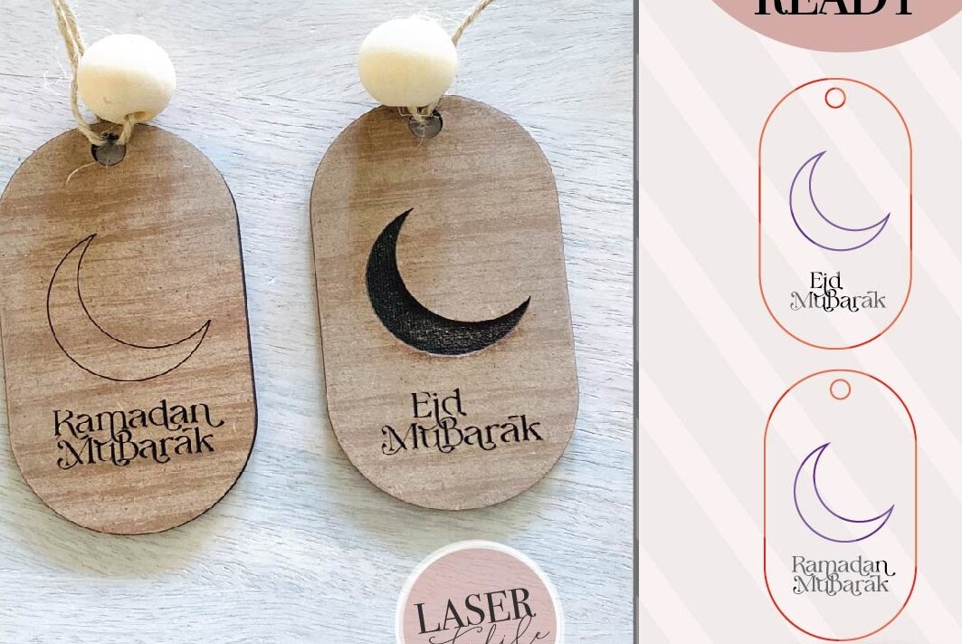 Intra απο ξύλο plywood 3mm-4mm πάχος – Ετικέτες δώρων για το Ραμαζάνι και το ESvg Δίασταση  20x20 cm INTRAFABR-73133941