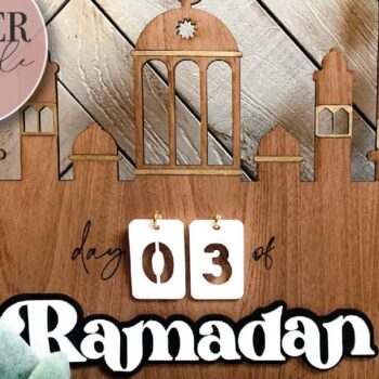 Intra απο ξύλο plywood 3mm-4mm πάχος – Ημερολόγιο Ραμαζάνι Δίασταση  20x20 cm INTRAFABR-73205012 - Image 7