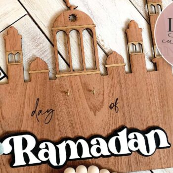 Intra απο ξύλο plywood 3mm-4mm πάχος – Ημερολόγιο Ραμαζάνι Δίασταση  20x20 cm INTRAFABR-73205012 - Image 9