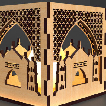 Intra απο ξύλο plywood 3mm-4mm πάχος – Κηροπήγιο Ραμαζάνι, eidDecor Δίασταση  20x20 cm INTRAFABR-93395608 - Image 7