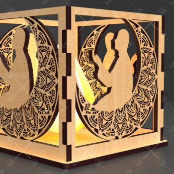 Intra απο ξύλο plywood 3mm-4mm πάχος – Κηροπήγιο Ραμαζάνι, eidDecor Δίασταση  20x20 cm INTRAFABR-93395608 - Image 10