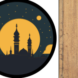 Intra απο ξύλο plywood 3mm-4mm πάχος – Αρχείο 3d Paper Cut Ramadan Kareem Δίασταση  20x20 cm INTRAFABR-118547042