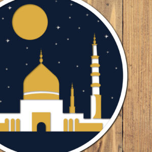 Intra απο ξύλο plywood 3mm-4mm πάχος – Αρχείο 3d Paper Cut Ramadan Kareem Δίασταση  20x20 cm INTRAFABR-118586588