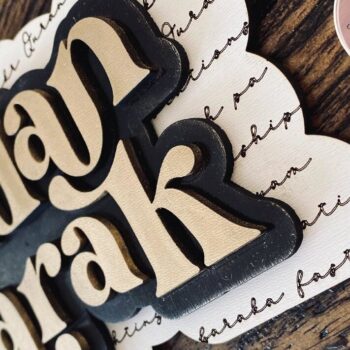 Intra απο ξύλο plywood 3mm-4mm πάχος – Σήμα λέιζερ Ramadan Mubarak Δίασταση  20x20 cm INTRAFABR-73130280 - Image 3