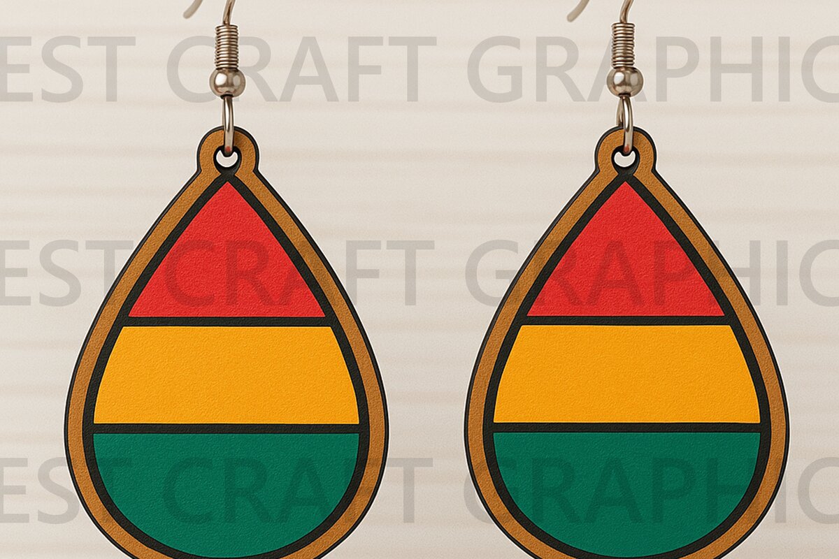 Intra απο ξύλο plywood 3mm-4mm πάχος – Σκουλαρίκια Rasta Teardrop Cut Δίασταση  5x5 cm INTRAFABR-123663830