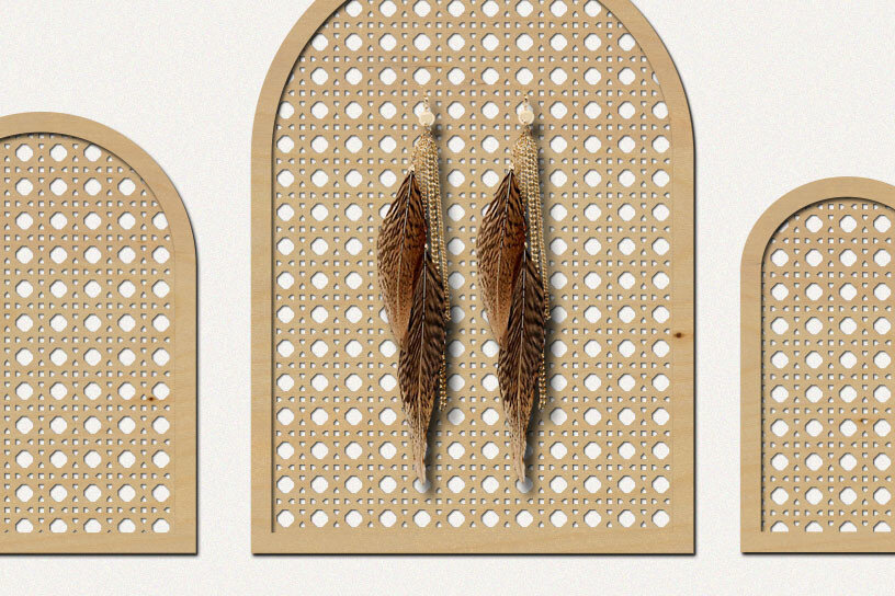 Intra απο ξύλο plywood 3mm-4mm πάχος – Καμάρες Rattan Δίασταση  20x20 cm INTRAFABR-29798746