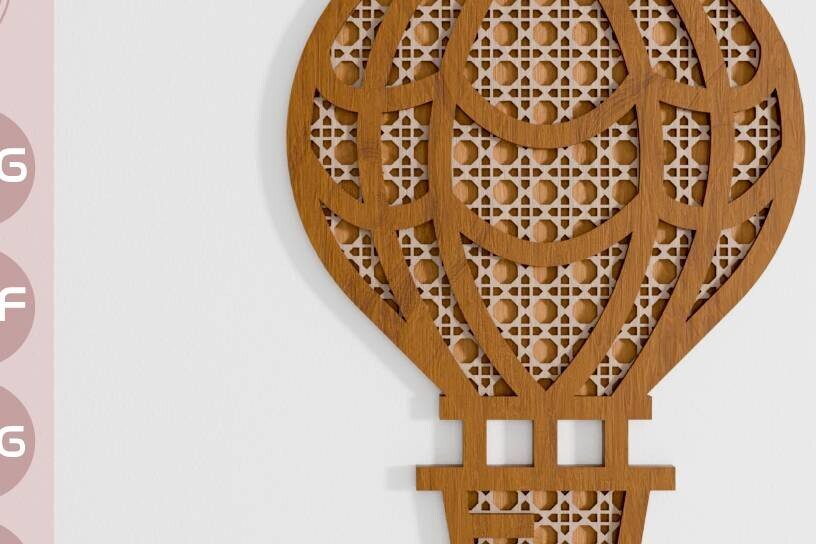 Intra απο ξύλο plywood 3mm-4mm πάχος – Rattan Baby Νεογέννητο Μπαλόνι Δίασταση  20x20 cm INTRAFABR-104403106