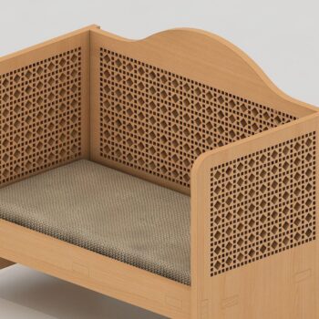 Intra απο ξύλο plywood 3mm-4mm πάχος – Αρχεία κοπής με λέιζερ βρεφικής κούνιας από μπαστούνι μπαστούνι Δίασταση  20x20 cm INTRAFABR-39967031 - Image 2