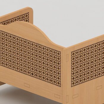 Intra απο ξύλο plywood 3mm-4mm πάχος – Αρχεία κοπής με λέιζερ βρεφικής κούνιας από μπαστούνι μπαστούνι Δίασταση  20x20 cm INTRAFABR-39967031 - Image 3