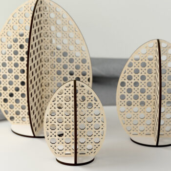 Intra απο ξύλο plywood 3mm-4mm πάχος – Rattan, Cane, Eggs - Αρχεία κοπής με λέιζερ Δίασταση  20x20 cm INTRAFABR-28073140 - Image 2