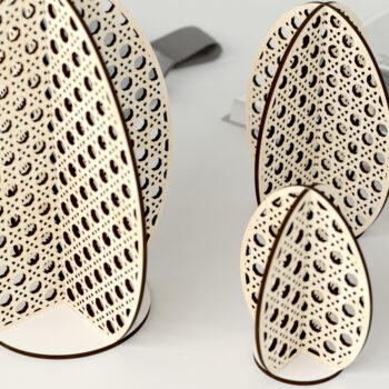 Intra απο ξύλο plywood 3mm-4mm πάχος – Rattan, Cane, Eggs - Αρχεία κοπής με λέιζερ Δίασταση  20x20 cm INTRAFABR-28073140 - Image 4