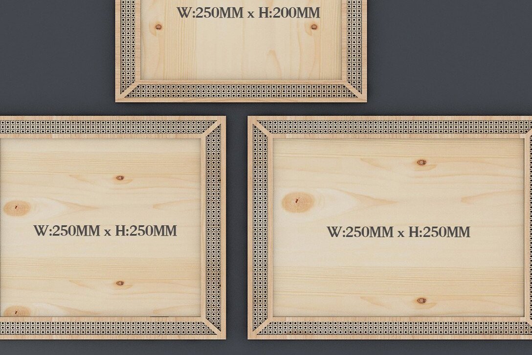 Intra απο ξύλο plywood 3mm-4mm πάχος – Πρότυπο ύφανσης κομμένων πλαισίων από μπαστούνι από μπαστούνι Δίασταση  20x20 cm INTRAFABR-37106509