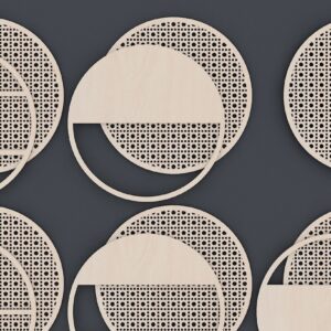 Intra απο ξύλο plywood 3mm-4mm πάχος – Πακέτο κρεμάστρας πόρτας με μοτίβο μπαστούνι από μπαστούνι Δίασταση  20x20 cm INTRAFABR-41643882