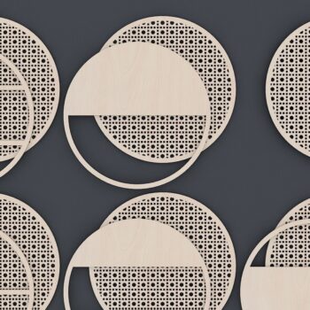 Intra απο ξύλο plywood 3mm-4mm πάχος – Πακέτο κρεμάστρας πόρτας με μοτίβο μπαστούνι από μπαστούνι Δίασταση 20x20 cm INTRAFABR-41643882 - Image 1