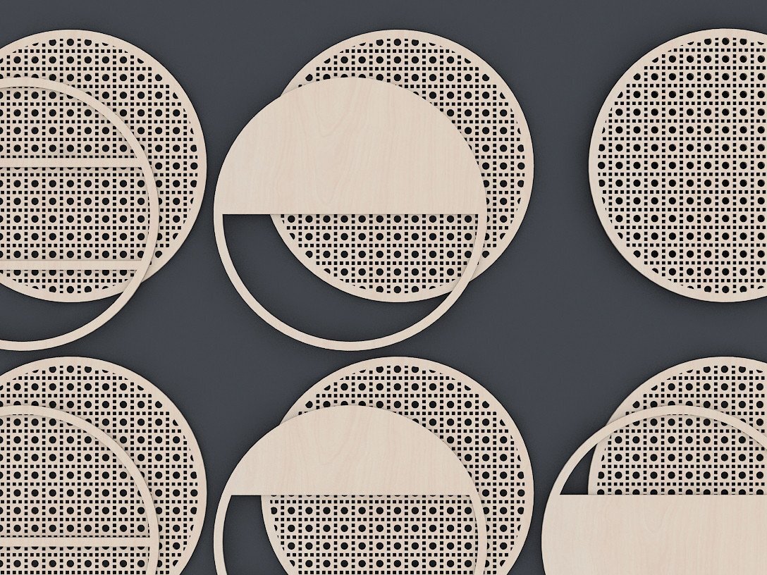 Intra απο ξύλο plywood 3mm-4mm πάχος – Πακέτο κρεμάστρας πόρτας με μοτίβο μπαστούνι από μπαστούνι Δίασταση  20x20 cm INTRAFABR-41643882