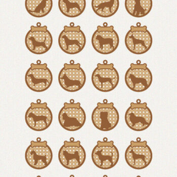 Intra απο ξύλο plywood 3mm-4mm πάχος – Rattan Χριστουγεννιάτικα στολίδια για σκύλους Δίασταση  20x20 cm INTRAFABR-85331368 - Image 3