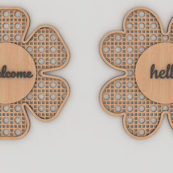 Intra απο ξύλο plywood 3mm-4mm πάχος – Ψηφιακό αρχείο κοπής λέιζερ Rattan Flower 231 Δίασταση 20x20 cm INTRAFABR-53998431 - Image 1