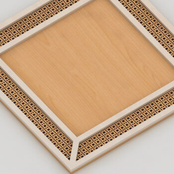 Intra απο ξύλο plywood 3mm-4mm πάχος – Κορνίζα Rattan / Boho Decor Pic Frames 243 Δίασταση 45x45 cm INTRAFABR-53996472 - Image 4