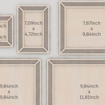 Intra απο ξύλο plywood 3mm-4mm πάχος – Ψηφιακά κομμένα αρχεία δέσμης Rattan Frames Δίασταση 45x45 cm INTRAFABR-41653576 - Image 1