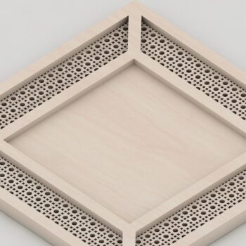 Intra απο ξύλο plywood 3mm-4mm πάχος – Ψηφιακά κομμένα αρχεία δέσμης Rattan Frames Δίασταση 45x45 cm INTRAFABR-41653576 - Image 4