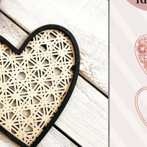Intra απο ξύλο plywood 3mm-4mm πάχος – Rattan Heart Δίασταση 20x20 cm INTRAFABR-71440502